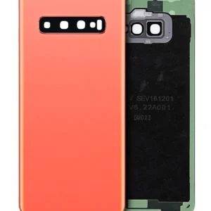 Back Cover Glass With Camera Lens For Samsung Galaxy S10 (No Logo) (Aftermarket Plus) (Flamingo Pink)