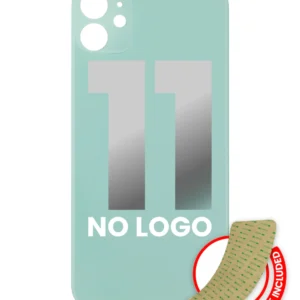Back Glass With 3M Adhesive For iPhone 11 (No Logo / Large Camera Hole) (Green)