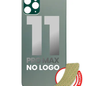Back Glass With 3M Adhesive For iPhone 11 Pro Max (No Logo / Large Camera Hole) (Midnight Green)