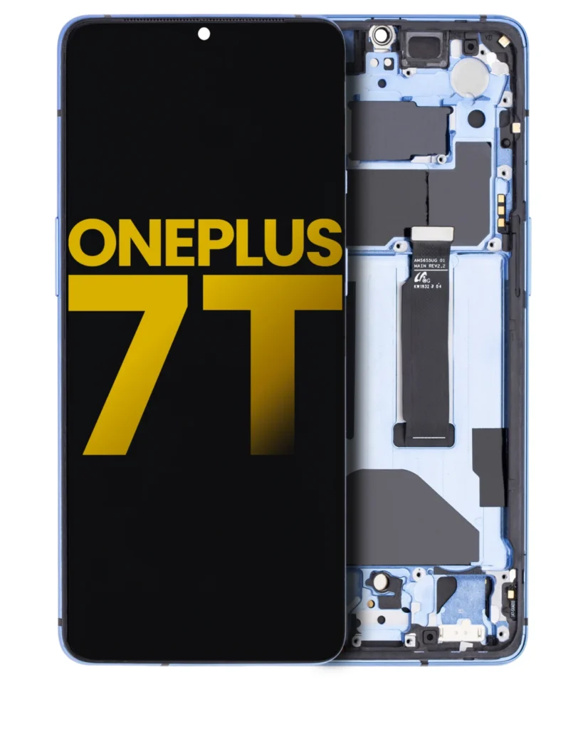 OLED Assembly With Frame For OnePlus 7T (Refurbished) (Glacier Blue)