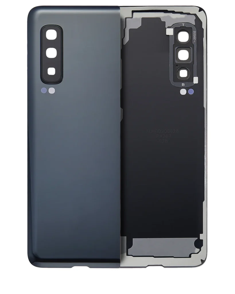 Back Cover Glass With Camera Lens For Samsung Galaxy Fold 4G (F900) (Premium) (Cosmos Black)