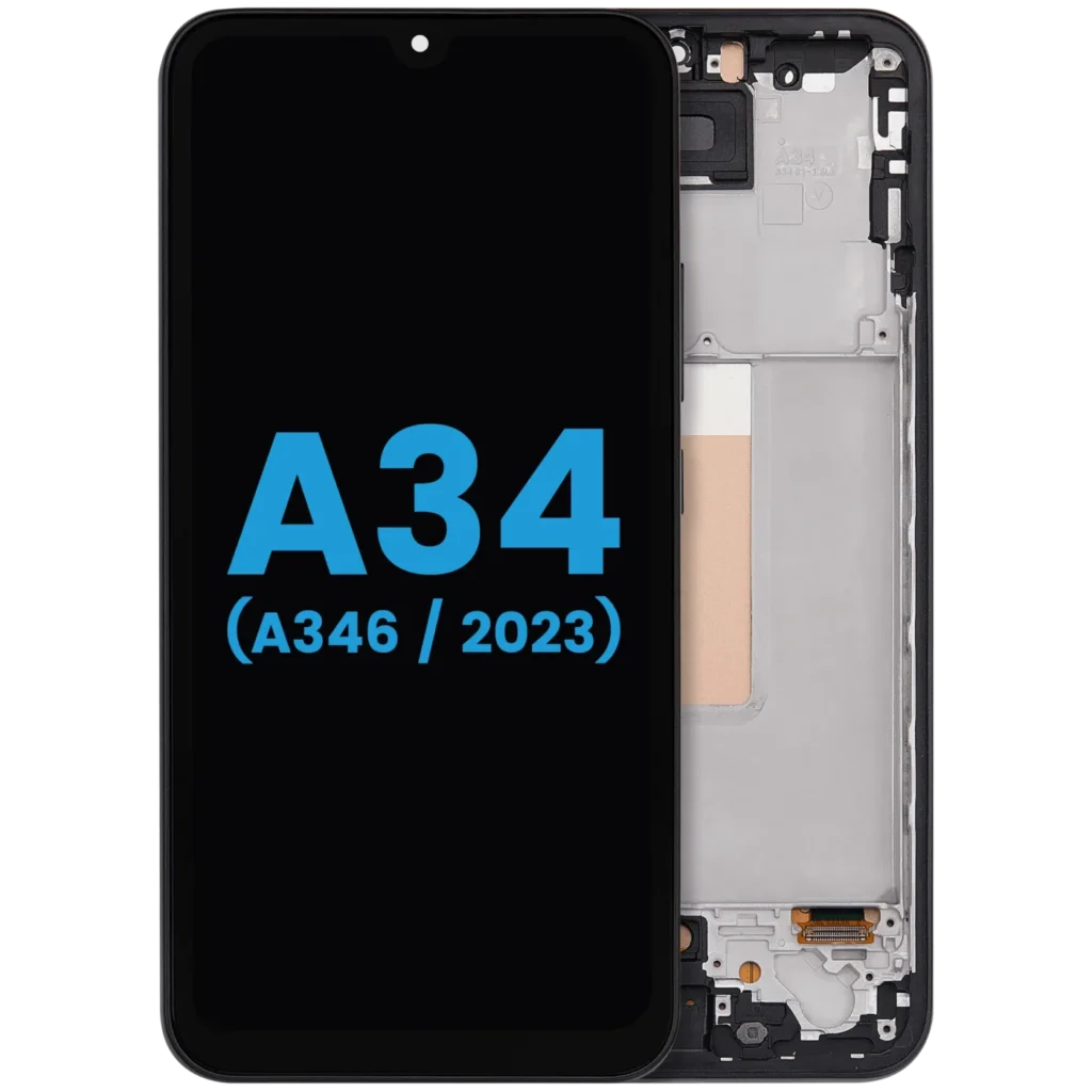 LCD Assembly With Frame For Samsung Galaxy A34 5G (A346 / 2023) (Aftermarket : incell ) (Graphite)