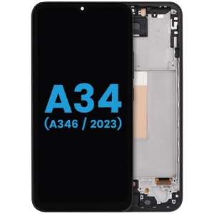 LCD Assembly With Frame For Samsung Galaxy A34 5G (A346 / 2023) (Aftermarket : incell ) (Graphite)