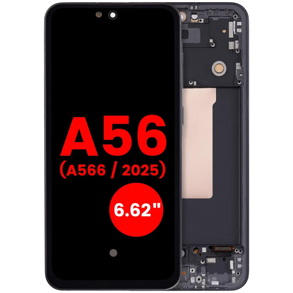 OLED Assembly With Frame For Samsung Galaxy A56 5G (A566 / 2025) (6.62") (Aftermarket Plus) (Graphite)
