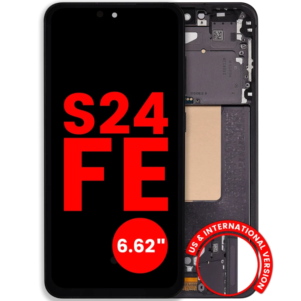 OLED Assembly With Frame For Samsung Galaxy S24 FE 5G (US & International Version) (6.62") (Aftermarket Plus) (Graphite)