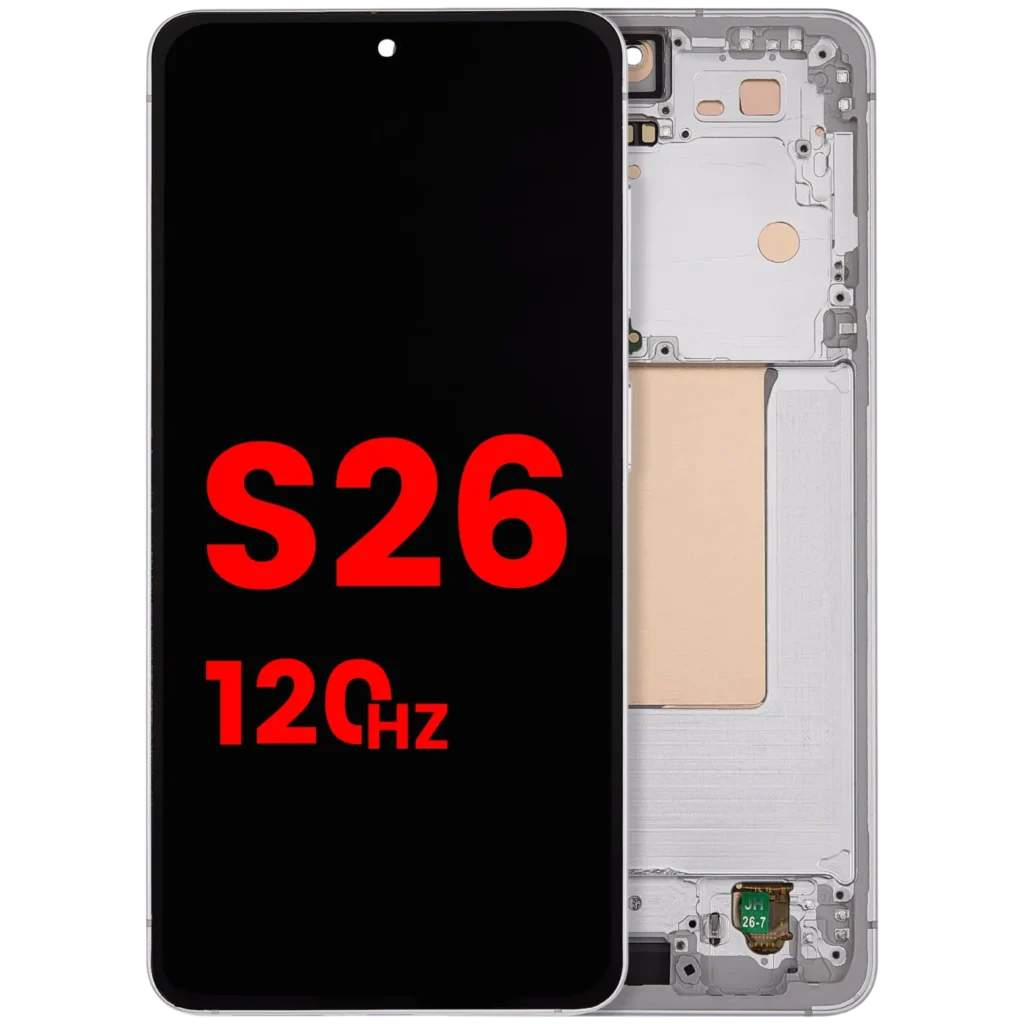 OLED Assembly With Frame For Samsung Galaxy S26 5G (US & International) (Aftermarket Plus) (120Hz) (White)