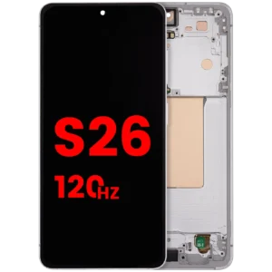 OLED Assembly With Frame For Samsung Galaxy S26 5G (US & International) (Aftermarket Plus) (120Hz) (White)
