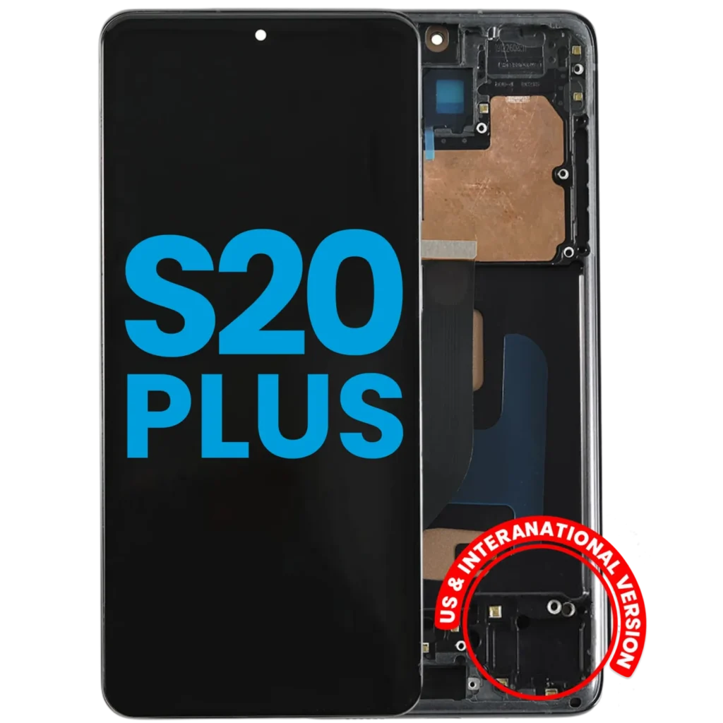 LCD Assembly With Frame (Without FingerPrint Sensor) For Samsung Galaxy S20 Plus 5G (US & International) (Aftermarket: Incell) (Cosmic Black)