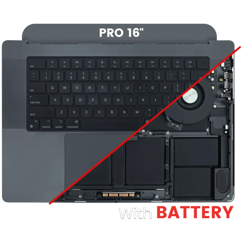 Top Case with Battery and Keyboard (ANSI US) For MacBook Pro 16" A2991 (2023) (Used OEM Pull: Grade B) (Space Black)
