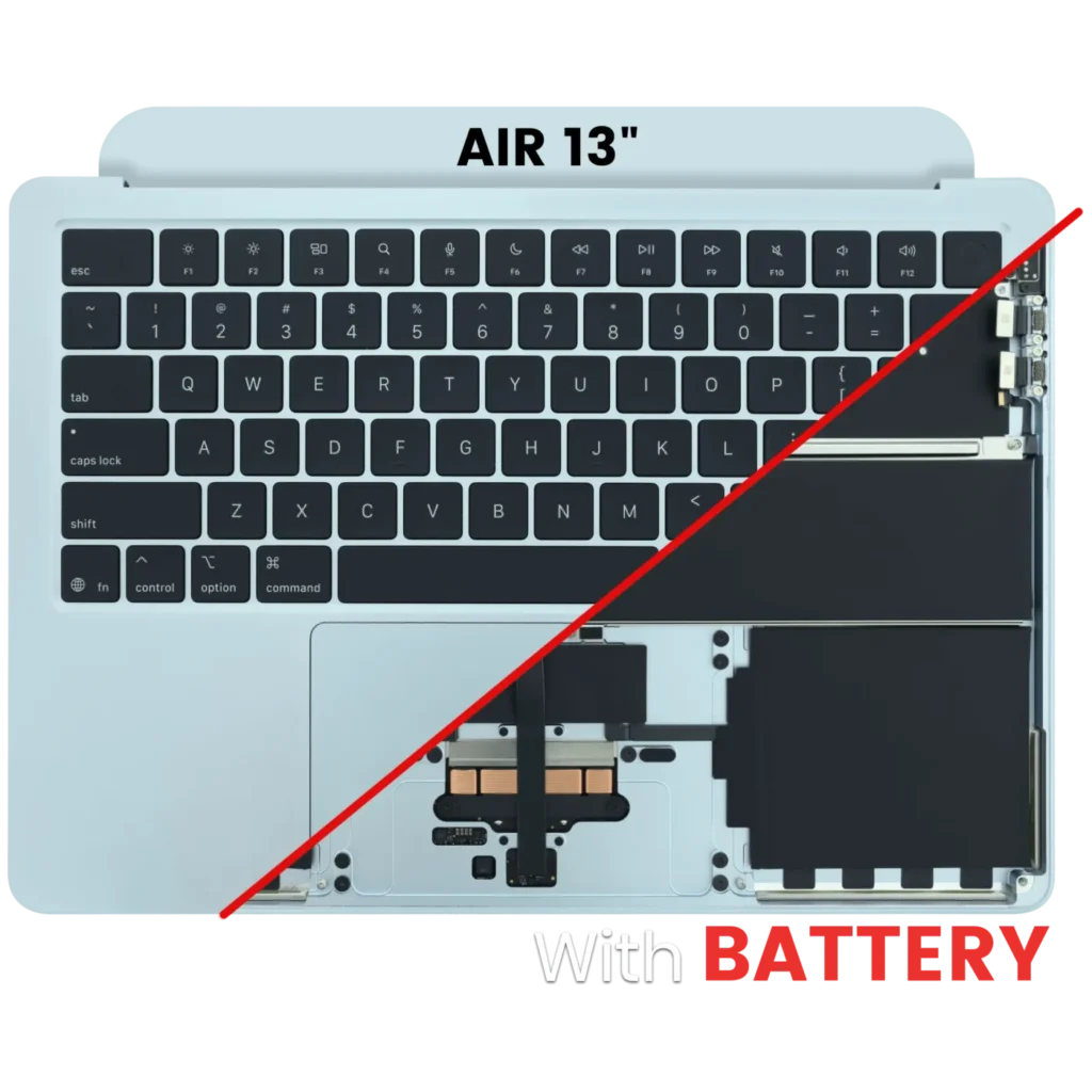 Top Case with Battery and Keyboard (ANSI US) For MacBook Air 13" A3240 (2025) (Used OEM Pull: Grade A) (Sky Blue)