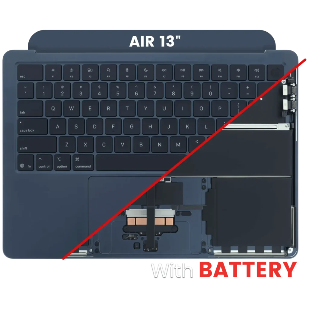 Top Case with Battery and Keyboard (ANSI US) For MacBook Air 13" A3240 (2025) (Used OEM Pull: Grade A) (Midnight)