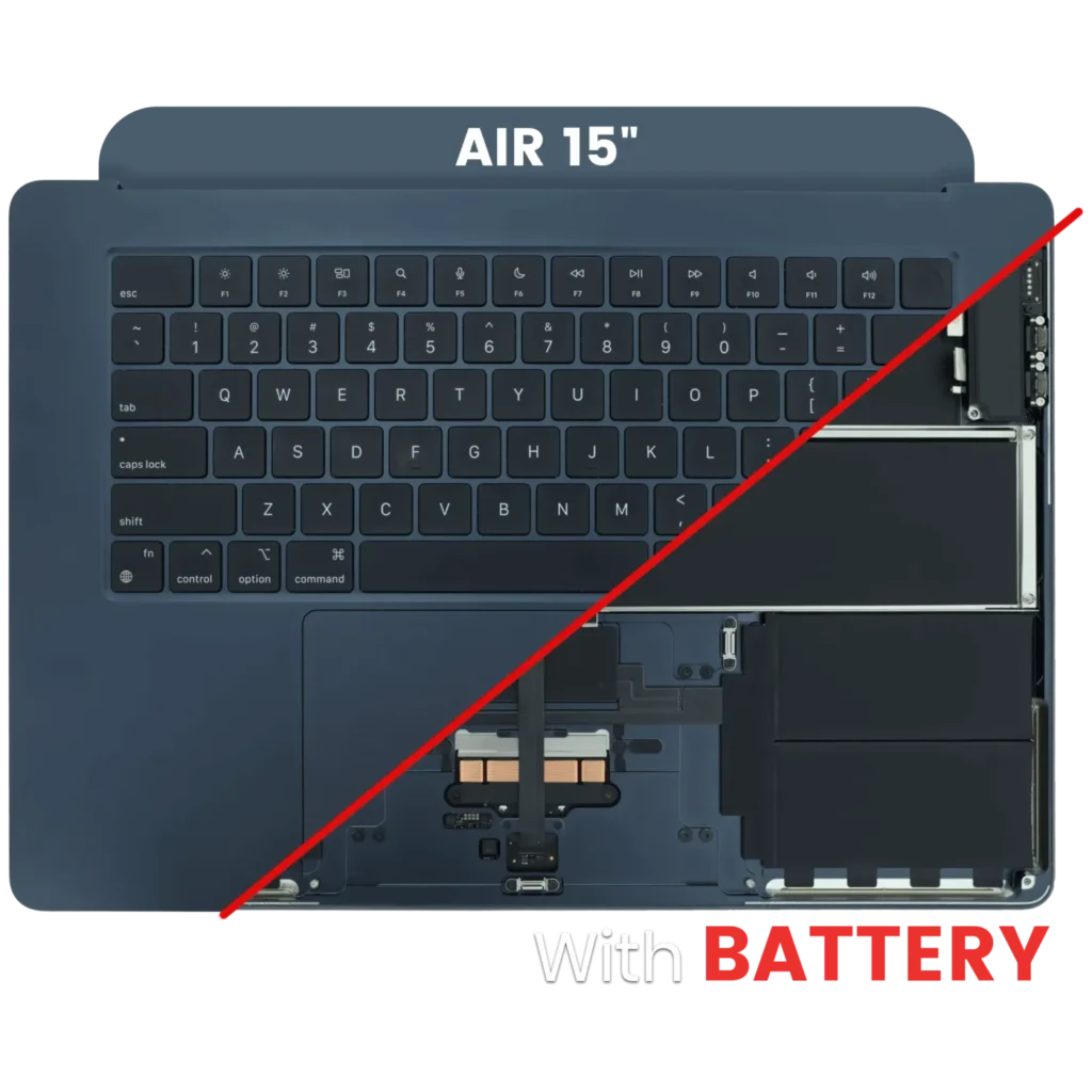 Top Case with Battery and Keyboard (ANSI US) For MacBook Air 15" A2941 (2023) (Used OEM Pull: Grade A) (Midnight)
