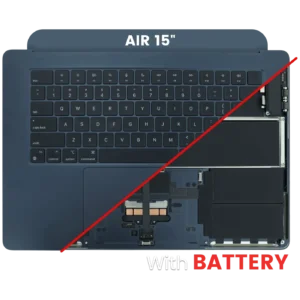 Top Case with Battery and Keyboard (ANSI US) For MacBook Air 15" A2941 (2023) (Used OEM Pull: Grade A) (Midnight)