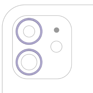 Back Camera Bezel Ring Only For iPhone 11 / 12 / 12 Mini (2 Piece Set) (Purple)