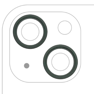 Back Camera Bezel Ring Only For iPhone 13 / 13 Mini (2 Piece Set) (Green)