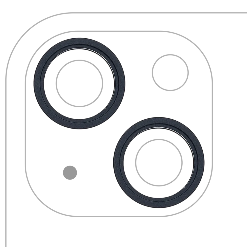 Back Camera Bezel Ring Only For iPhone 13 / 13 Mini (2 Piece Set) (Midnight) (10 Pack)