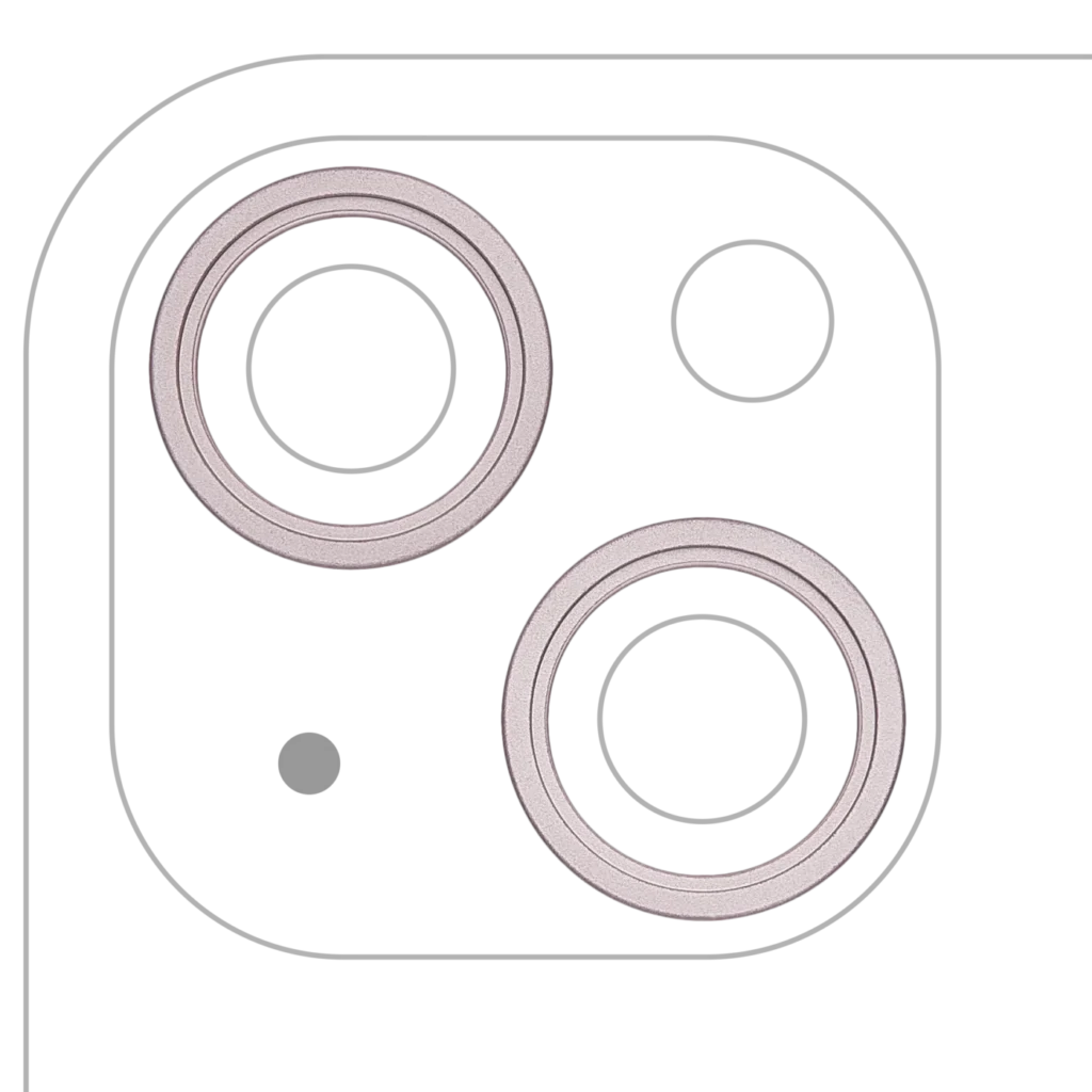 Back Camera Bezel Ring Only For iPhone 13 / 13 Mini (2 Piece Set) (Pink) (10 Pack)