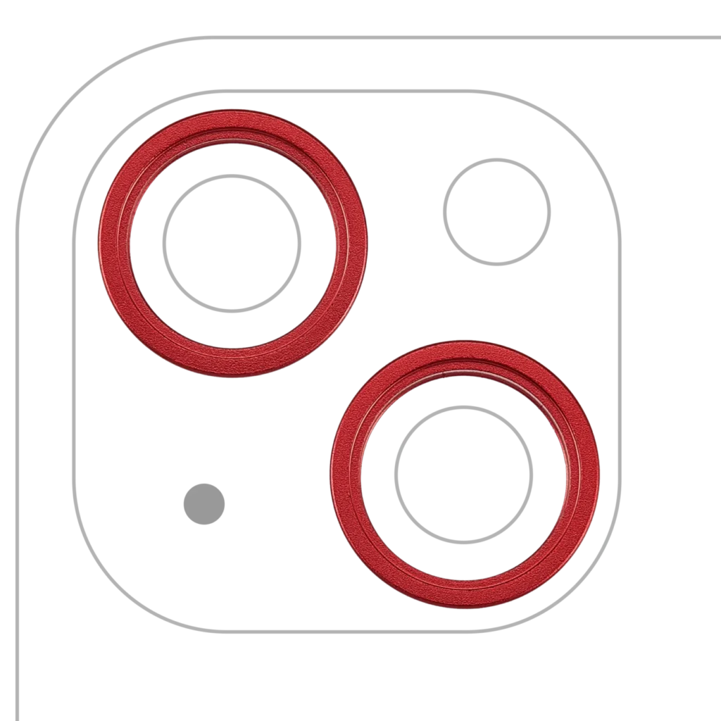 Back Camera Bezel Ring Only For iPhone 13 / 13 Mini (2 Piece Set) (Red) (10 Pack)