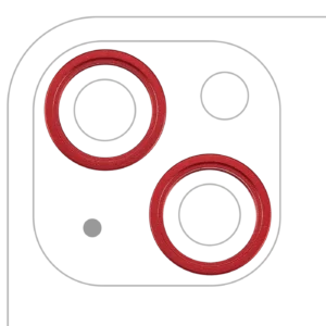 Back Camera Bezel Ring Only For iPhone 13 / 13 Mini (2 Piece Set) (Red) (10 Pack)