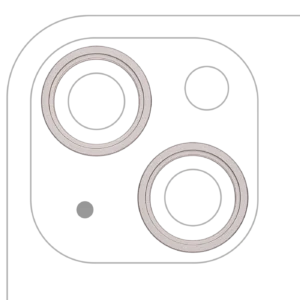 Back Camera Bezel Ring Only For iPhone 13 / 13 Mini (2 Piece Set) (Starlight) (10 Pack)