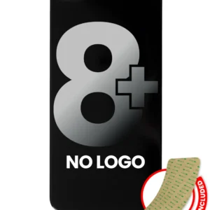 Back Glass With 3M Adhesive For iPhone 8 Plus (No Logo / Large Camera Hole) (Space Gray)