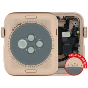 Housing Assembly Compatible For Watch Series 3 (42MM) (Used OEM Pull: Grade A) (Cellular Version) (Aluminum / Rose Gold)