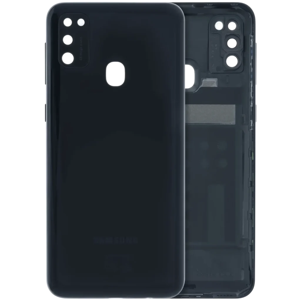 Back Cover With Camera Lens For Samsung Galaxy M21 (M215 / 2020) (Service Pack) (Black)