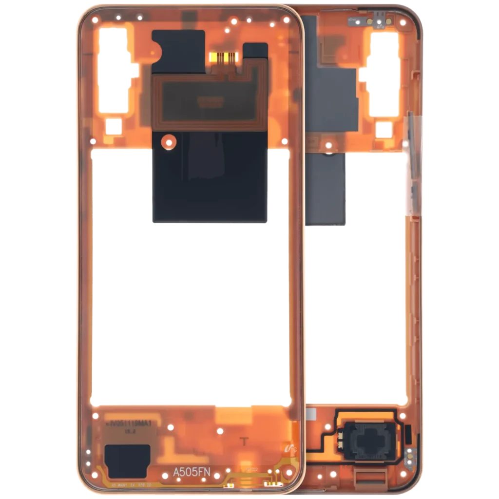 Mid-Frame Housing For Samsung Galaxy A50 (A505) (Service Pack) (Orange)