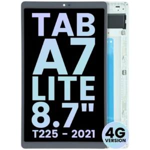 LCD Assembly With Frame Compatible For Samsung Galaxy Tab A7 Lite 4G (T225) (Service Pack) (White)