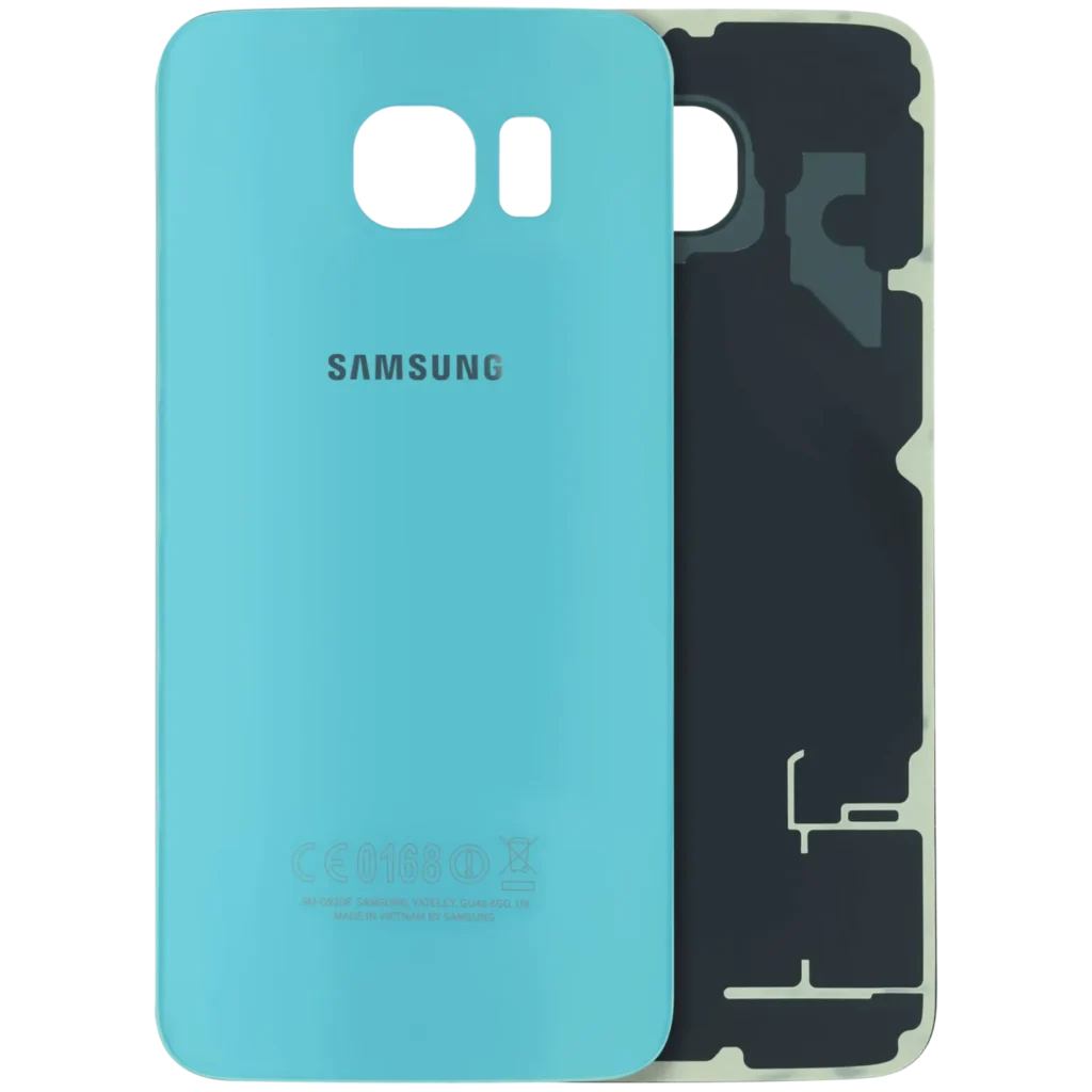 Back Cover Glass For Samsung Galaxy S6 (Service Pack) (Blue)