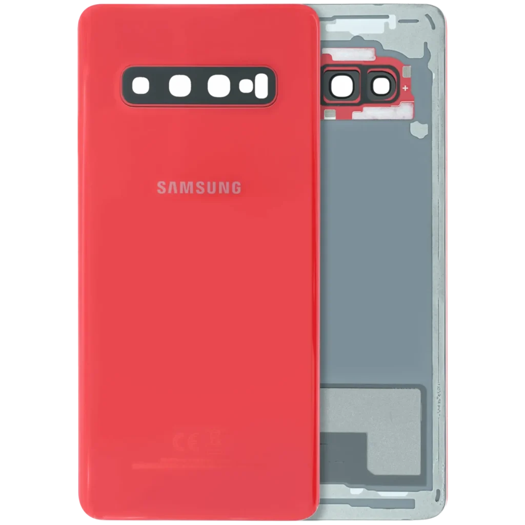 Back Cover Glass For Samsung Galaxy S10 (Service Pack) (Red)