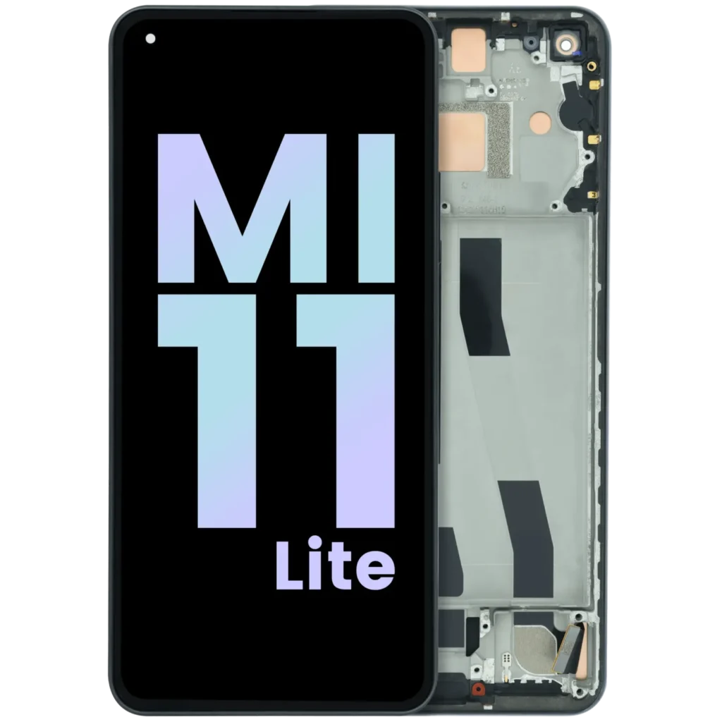 OLED Assembly With Frame For Xiaomi Mi 11 Lite 5G (Genuine) (Black)