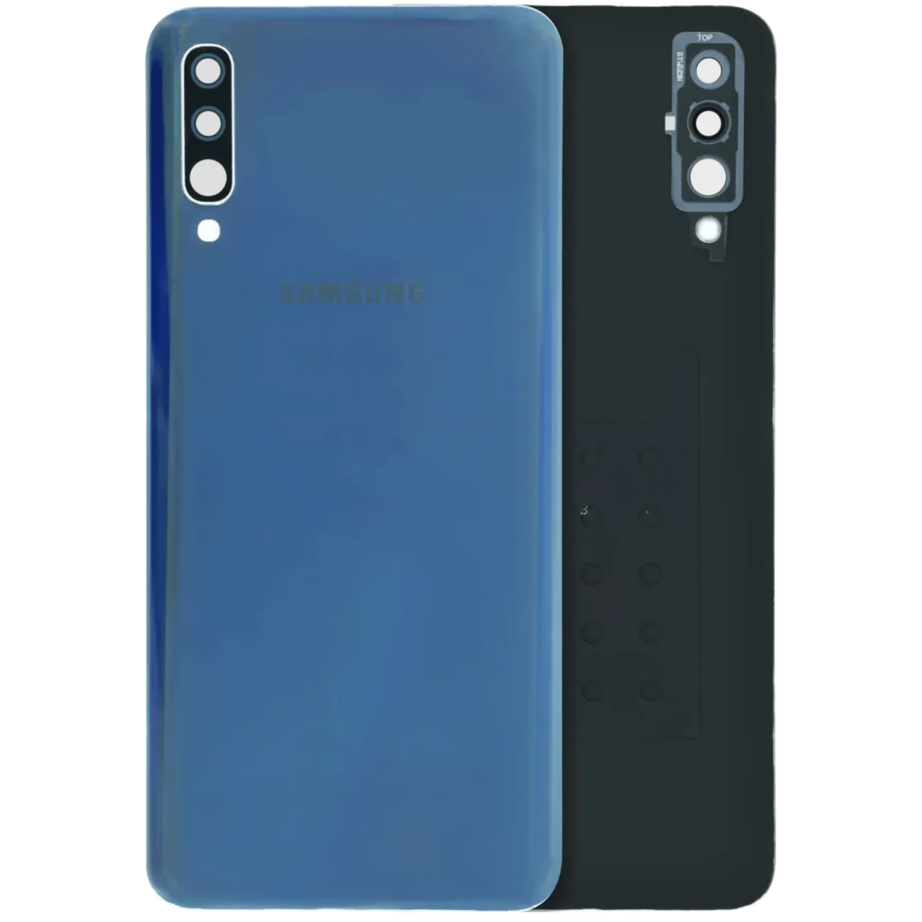 Back Cover Glass With Camera Lens For Samsung Galaxy A50 (A505 / 2019) (Used OEM Pull Grade: C) (Black)