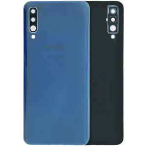 Back Cover Glass With Camera Lens For Samsung Galaxy A50 (A505 / 2019) (Used OEM Pull Grade: C) (Black)