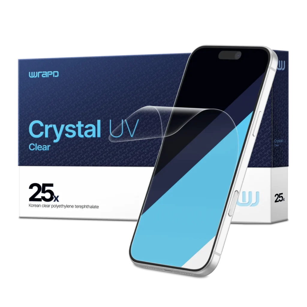 Wrapd Crystal UV - UV PET Screen Protector Film (25 Pack) (Clear)