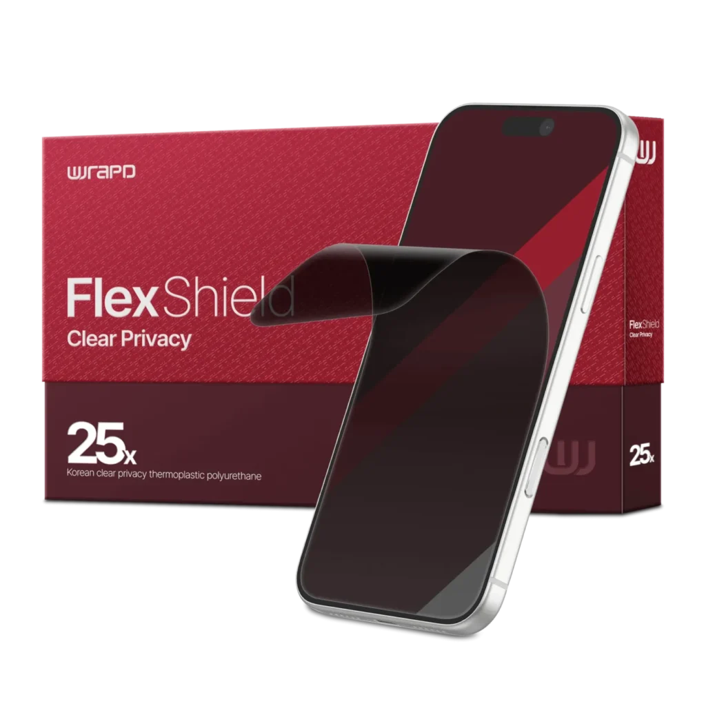 Wrapd FlexShield - TPU Screen Protector Film (25 Pack) (Clear Privacy)