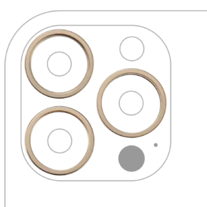 Back Camera Bezel Ring Only For iPhone 13 Pro / 13 Pro Max (3 Piece Set) (Gold) (10 Pack)