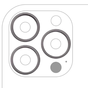Back Camera Bezel Ring Only For iPhone 13 Pro / 13 Pro Max (3 Piece Set) (Graphite) (10 Pack)