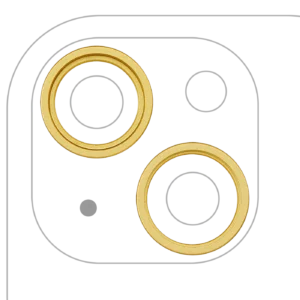 Back Camera Bezel Ring Only For iPhone 14 / 14 Plus (2 Piece Set) (Yellow)