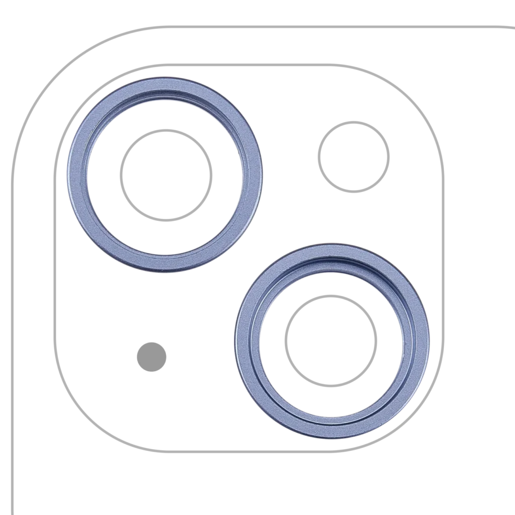 Back Camera Bezel Ring Only For iPhone 14 / 14 Plus (2 Piece Set) (Blue) (10 Pack)