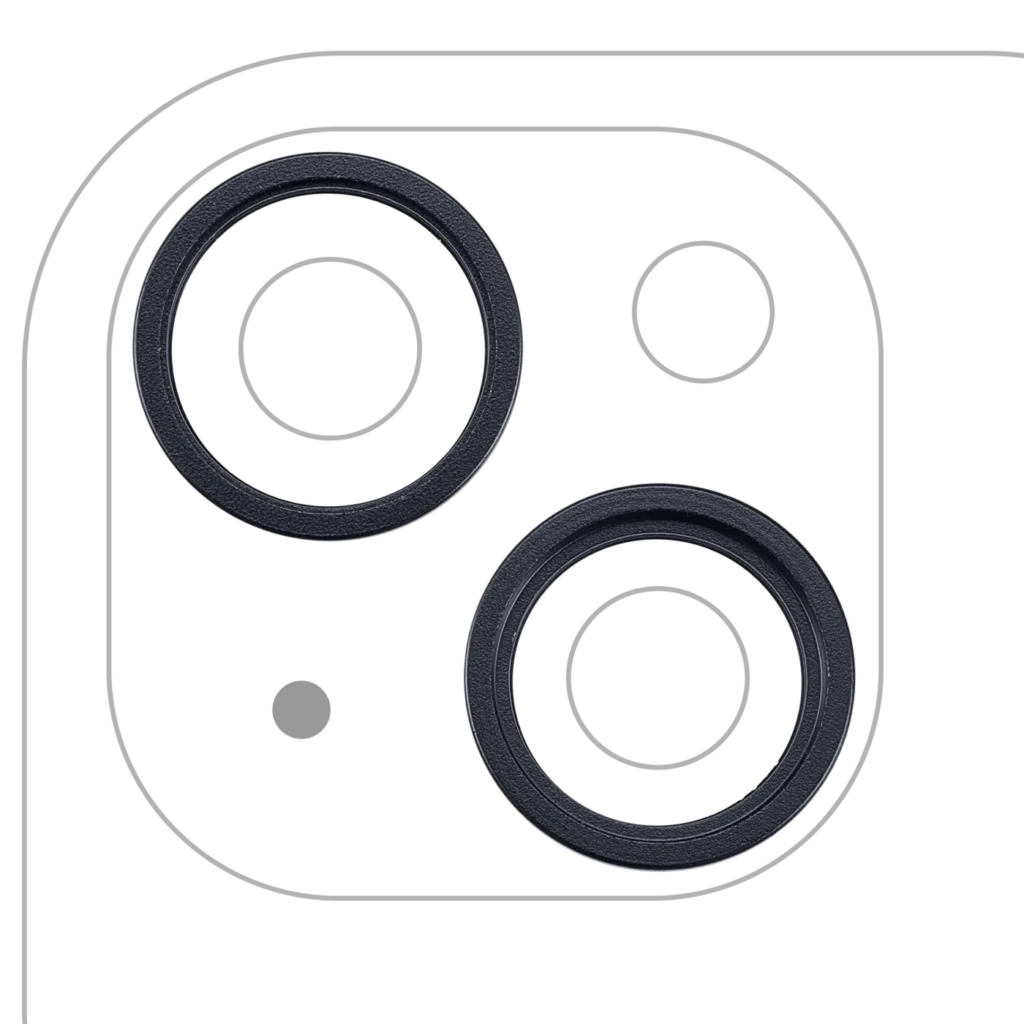 Back Camera Bezel Ring Only For iPhone 14 / 14 Plus (2 Piece Set) (Midnight) (10 Pack)