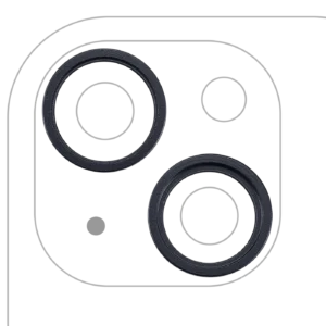 Back Camera Bezel Ring Only For iPhone 14 / 14 Plus (2 Piece Set) (Midnight) (10 Pack)