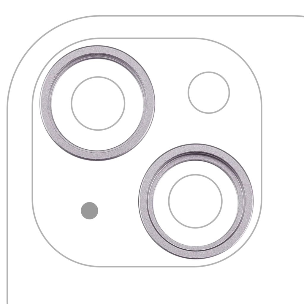 Back Camera Bezel Ring Only For iPhone 14 / 14 Plus (2 Piece Set) (Purple) (10 Pack)