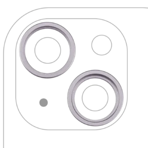 Back Camera Bezel Ring Only For iPhone 14 / 14 Plus (2 Piece Set) (Purple) (10 Pack)