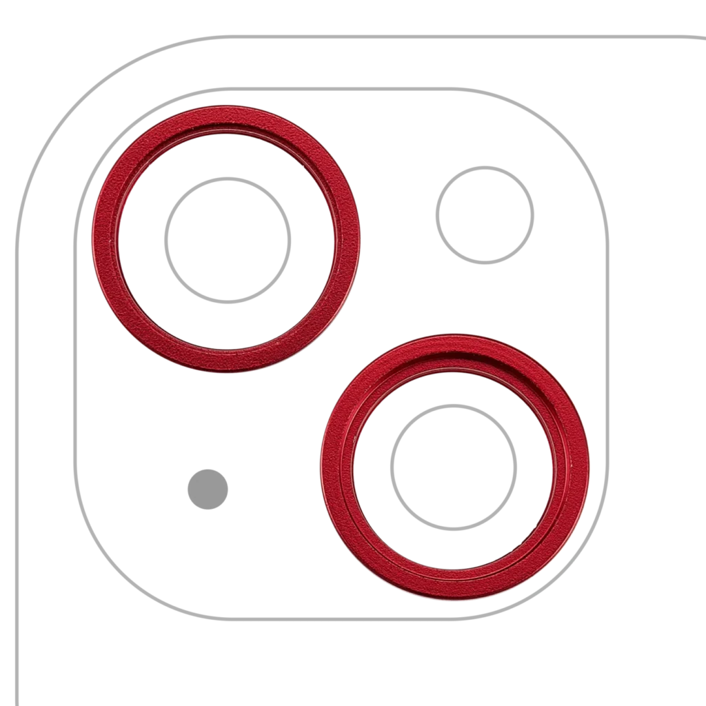 Back Camera Bezel Ring Only For iPhone 14 / 14 Plus (2 Piece Set) (Red) (10 Pack)