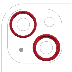 Back Camera Bezel Ring Only For iPhone 14 / 14 Plus (2 Piece Set) (Red) (10 Pack)