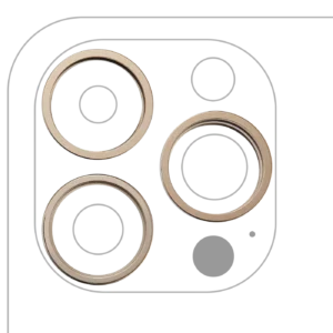 Back Camera Bezel Ring Only For iPhone 14 Pro / 14 Pro Max (3 Piece Set) (Gold) (10 Pack)