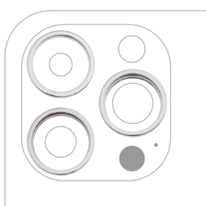 Back Camera Bezel Ring Only For iPhone 14 Pro / 14 Pro Max (3 Piece Set) (Silver) (10 Pack)