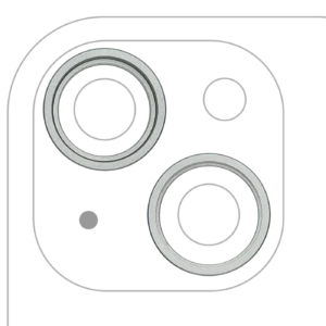 Back Camera Bezel Ring Only For iPhone 15 / 15 Plus (2 Piece Set) (Green) (10 Pack)