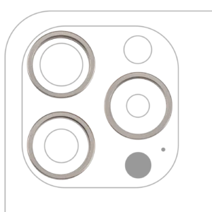 Back Camera Bezel Ring Only For iPhone 15 Pro (3 Piece Set) (Natural Titanium) (10 Pack)